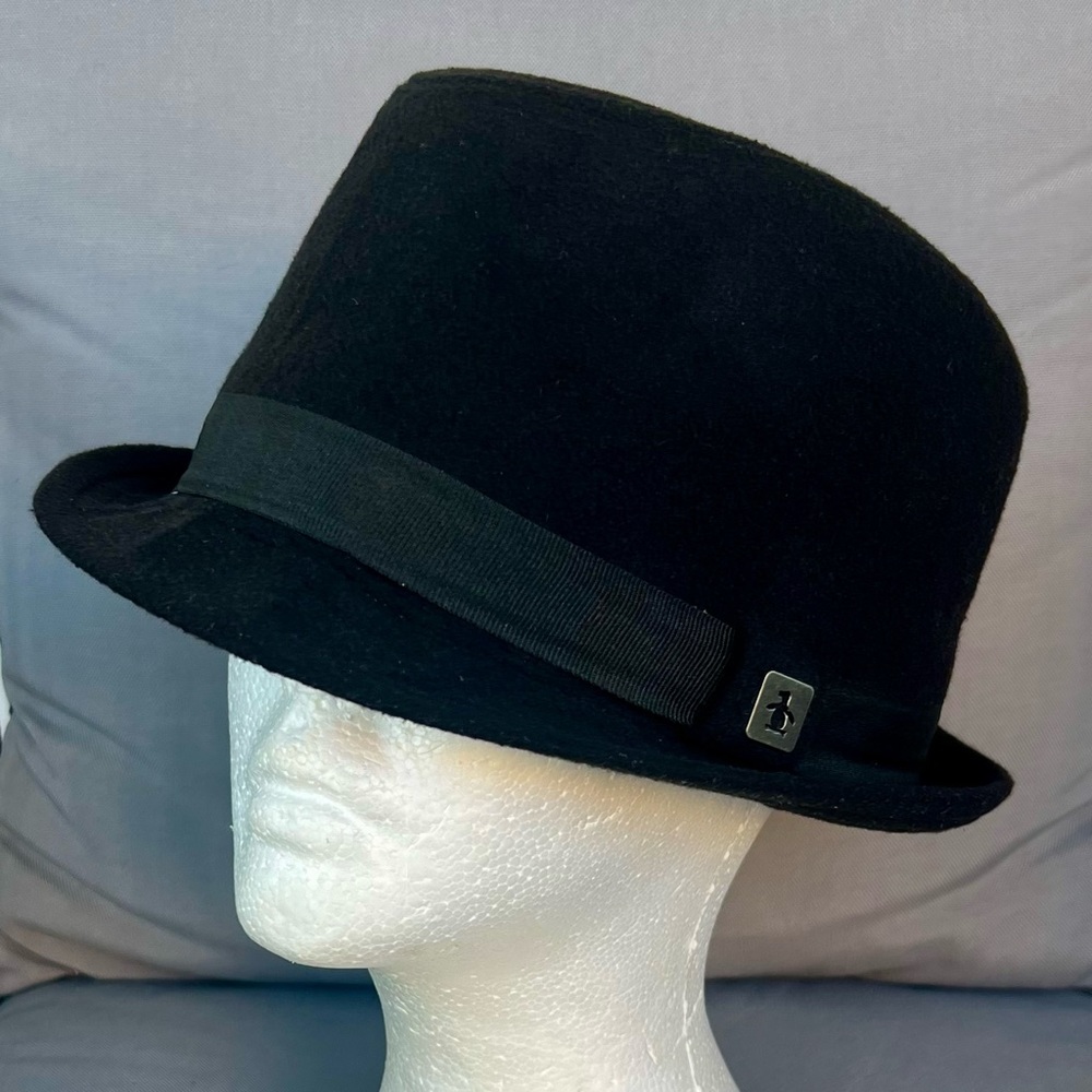 ORIGINAL Penguin Men’s Wool Blend Porkpie Hat Black Size Small Good Condition